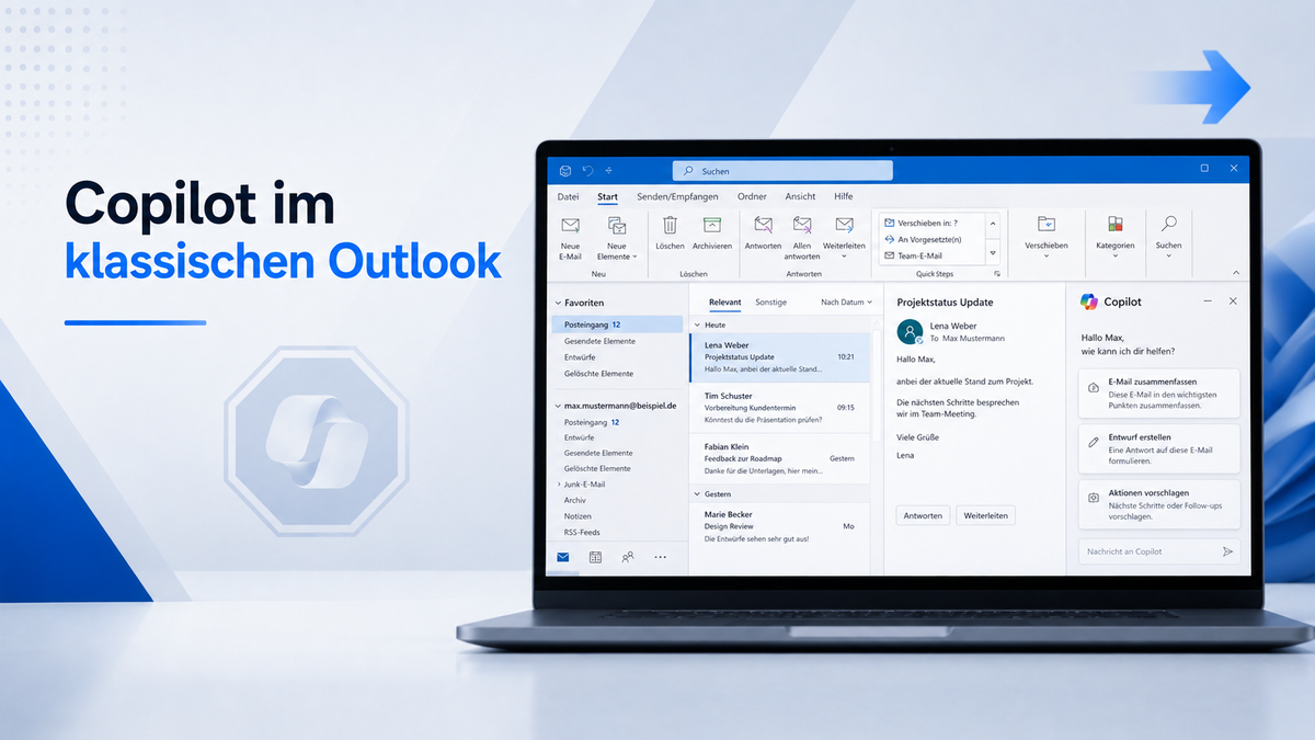 Copilot bekommt festen Platz im klassischen Outlook