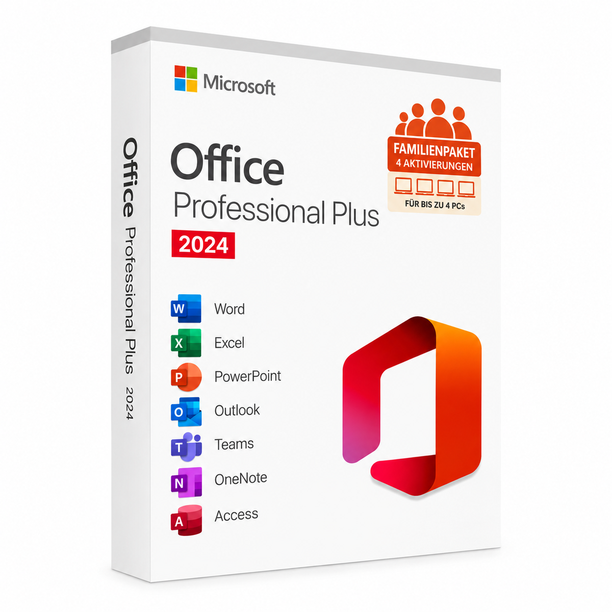 Office 2024 Professional Plus Familienpaket – 4 Aktivierungen – Online Aktivierung