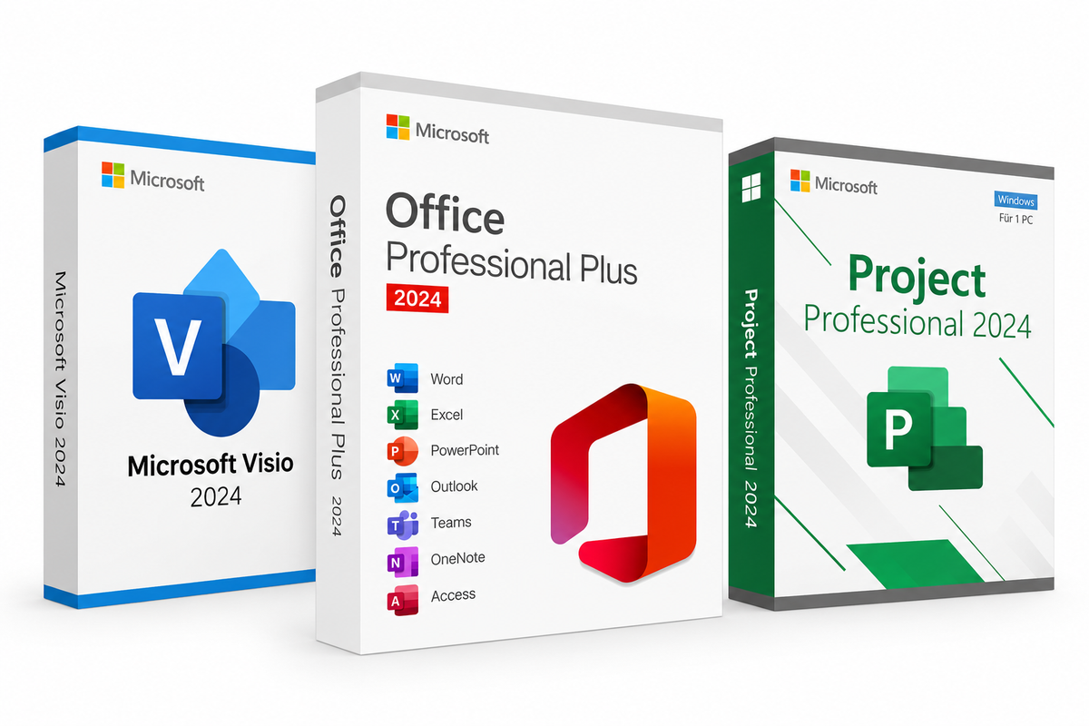 Office 2024 + Project + Visio – Professional Komplettpaket